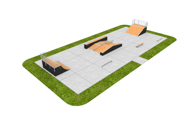 3D rendering af Skaterpark - pakke 10