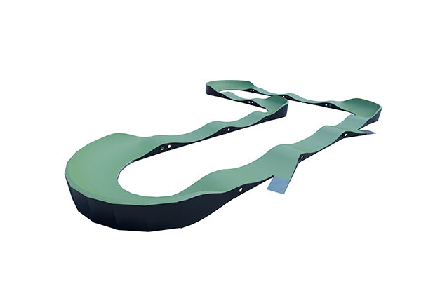 3D rendering af Cykelbane - pumptrack 3 træ/komposit