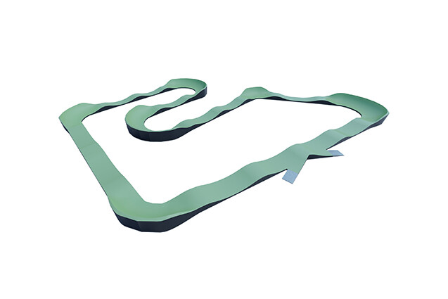 3D rendering af Cykelbane - pumptrack 5 træ/komposit