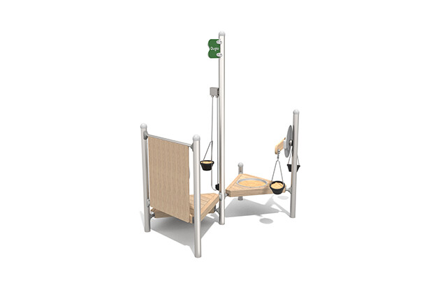 Sandkasse - sandlegesystem m. hejseværk og sandmølle