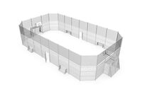 Multibane - Sport Arena 6, 24,30 x 12,72 m grå