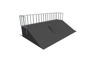Skaterrampe - Bank ramp + Mini quarter