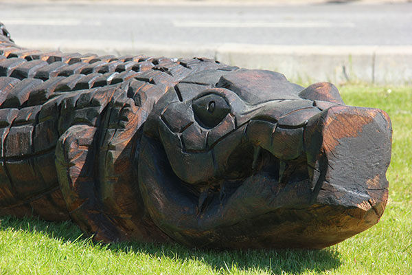 Legeskulptur - krokodille