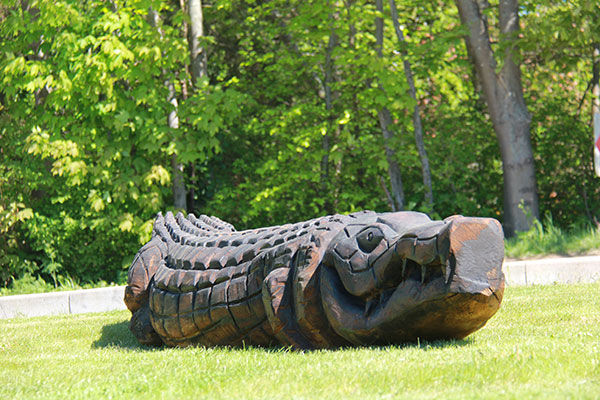 Foto af Legeskulptur - krokodille