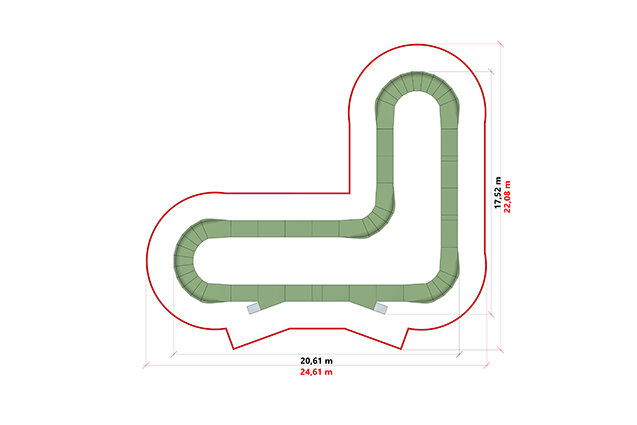 Cykelbane - pumptrack 3 træ/komposit