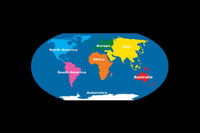 Termoplast - Verdenskort multifarvet