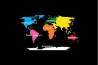 Termoplast - Helfarvet verdenskort lille